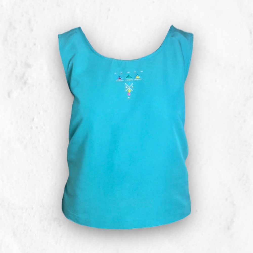 80's Shapes Tank  Vintage Clothing Top | Womens Embroidered shirt